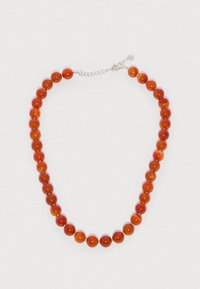 MEEN NECKLACE UNISEX - Grandinėlė - silver-coloured/red