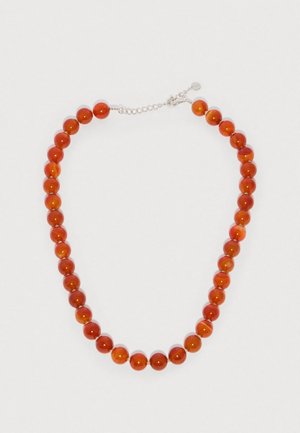 MEEN NECKLACE UNISEX - Náhrdelník - silver-coloured/red