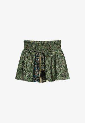 Superdry & Co ST TROPEZ - Faltenrock - green leaf paisley