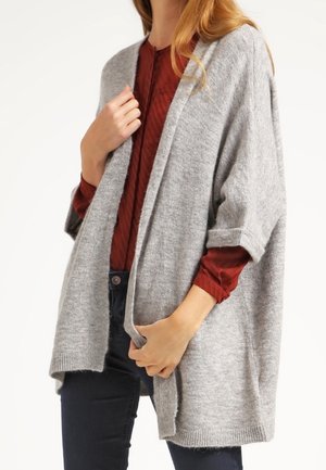 Cardigan - mottled light grey