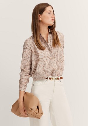 Button-down blouse - beige