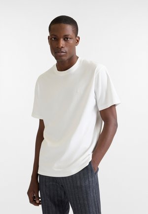 CON LOGO - T-shirt basic - avorio