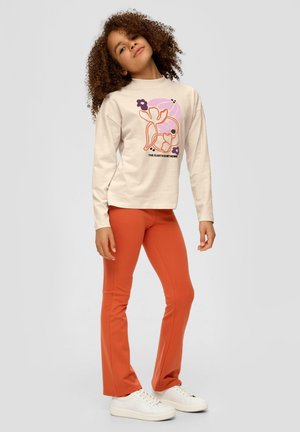 s.Oliver MIT FRONT - Langarmshirt - helles sand