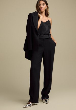 Next TEXTURED STRAIGHT TUX - Püksid - black