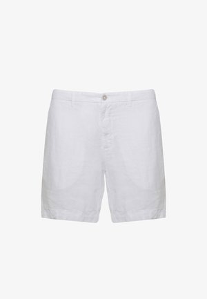 120% Lino, BERMUDA IN LINO - Shorts - bianco
