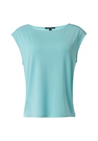 comma MIT ÜBERSCHNITTENEN SCHULTERN UND RAFFUNG - T-Shirt basic - helles türkis