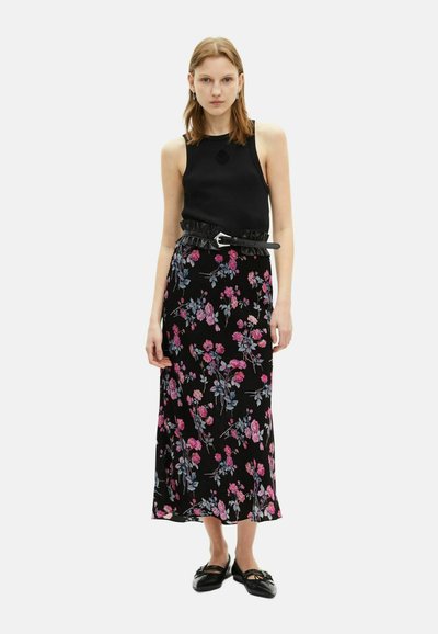 The Kooples A-lijn rok - black pink