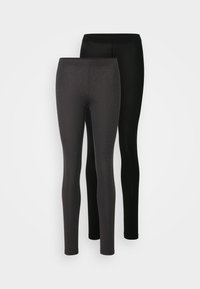 2 PACK - Retuusid - püksid - black/mottled dark grey
