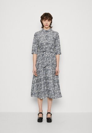 JDY JDYCLAIRE LIFE SHIRT MIDI DRESS - Φόρεμα πουκάμισο - black/blue
