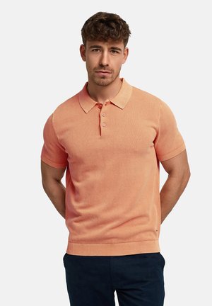 Man met kort bruin haar, gekleed in een zalmroze polo met korte mouwen en een donkere broek, staand met de handen achter de rug.