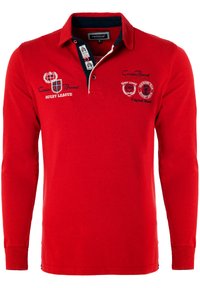 MIT UND STICKEREI RUGBY TEAM - Polo krekls - rot