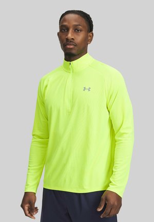 Under Armour TECH TEXTURED - Long sleeved top - high vis yellow
