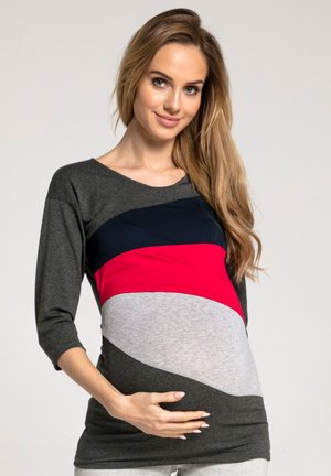 MATERNITY NURSING - Langarmshirt - granatowy/malinowy