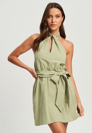 CALLI KANZU HALTER - Freizeitkleid - sage green