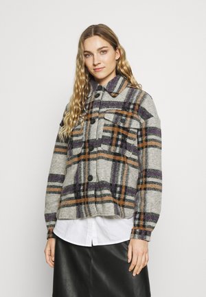 VMCHRISSIE SHORT CHECK SHIRT - Viegla jaka - hyacinth/tobacco brown/black