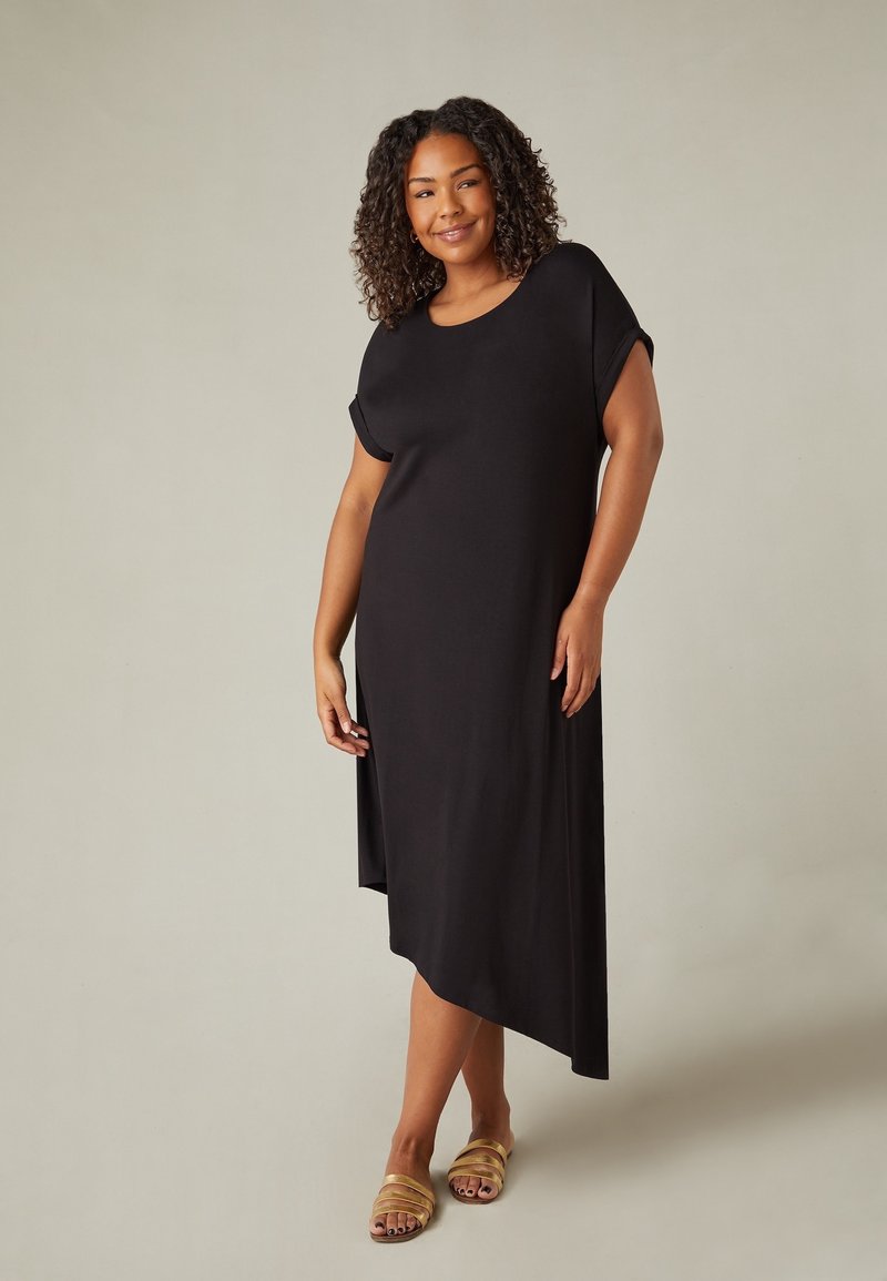 Live Unlimited London ASYMMETRIC - Robe en jersey - black/noir - ZALANDO.FR
