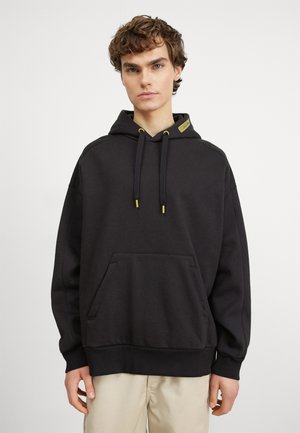 Calvin Klein GRID LOGO MODERN COMFORT HOODIE - Pusa - black