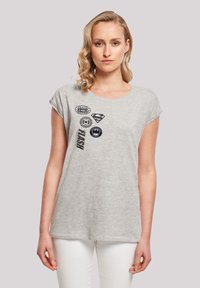 F4NT4STIC DC COMICS JUSTICE LEAGUE ICONS CLUSTER - T-shirts med print - heather grey