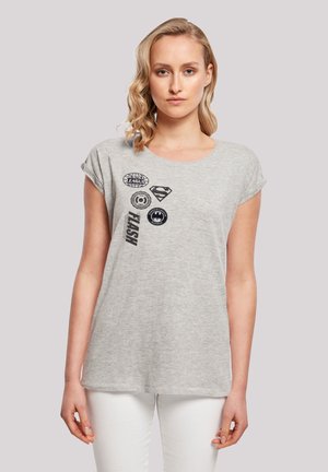 F4NT4STIC DC COMICS JUSTICE LEAGUE ICONS CLUSTER - T-shirts med print - heather grey