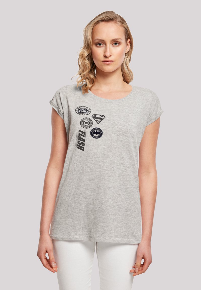 F4NT4STIC DC COMICS JUSTICE LEAGUE ICONS CLUSTER - T-shirts med print - heather grey