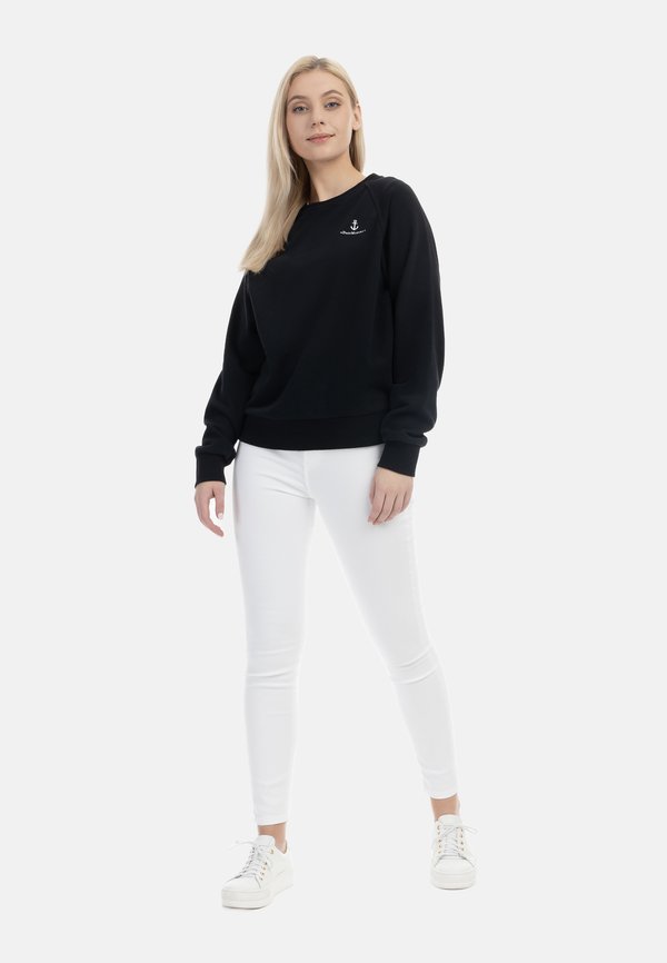 WITH ROUND NECK - Sweatshirt - schwarz