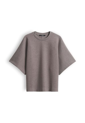 someday., OVERSIZED MELANGE TEXTURE - T-Shirt basic - taupewood melange light
