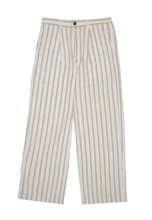 PROHIBITED STRIPED - Stoffhose - yellow cream