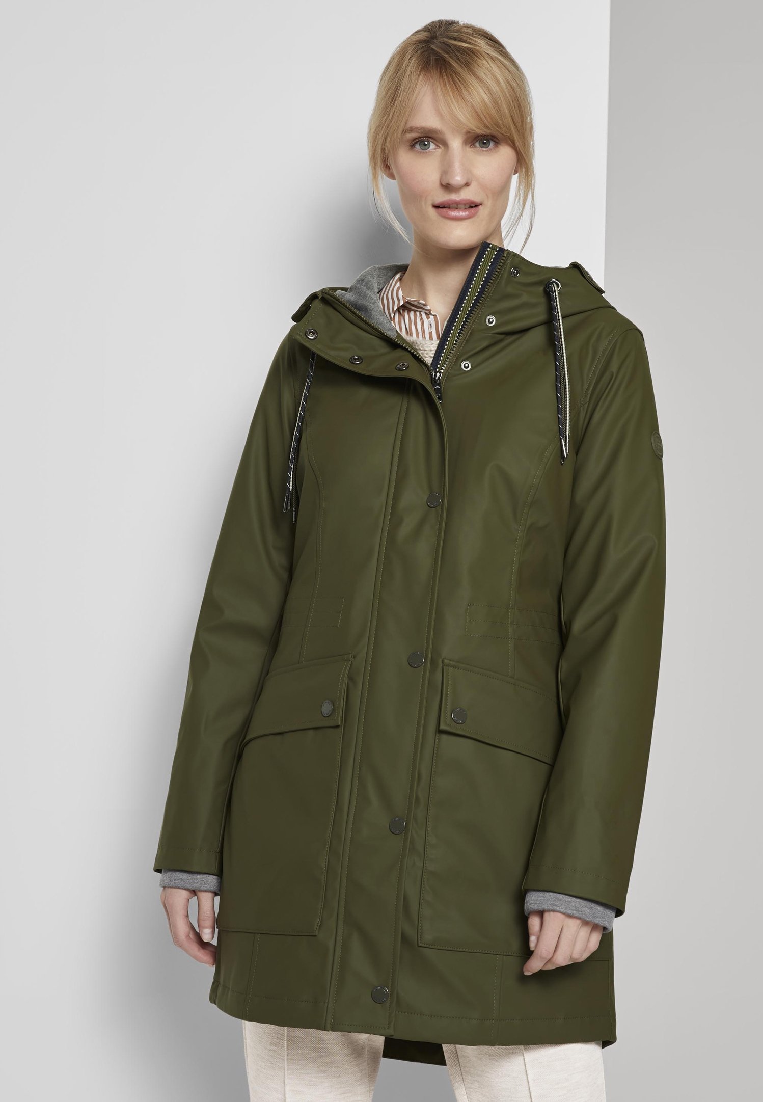 Tom Tailor Padded Raincoat Parka Olive Night Green Oliv Zalando De 