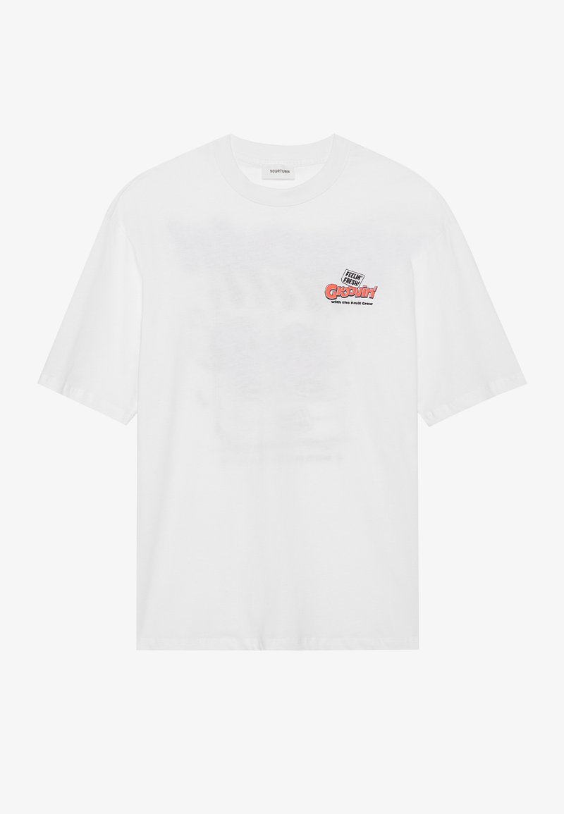 YOURTURN T-shirt print wit YOURTURN T-shirt print wit