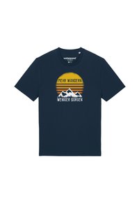 MEHR WANDERN - T-shirt imprimé - french navy