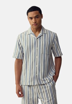 Next, REGULAR FIT - TEXTURED STRIPE SHORT SLEEVE  - Košeľa - blue
