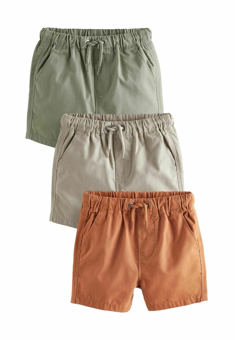 Next - 3 PACK - REGULAR FIT - Shorts - sage green stone apricot orange, Vergrößern