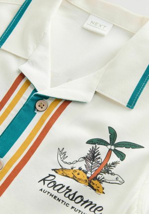 Next SHORT SLEEVE - Shirt - ecru dino back print
