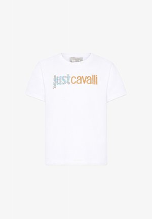 Just Cavalli, - T-shirt z nadrukiem