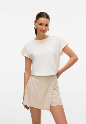 Vero Moda 2ER PACK -SET TRENDIGES MIT RUNDHALS - T-Shirt print - weiß