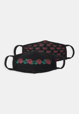 Mister Tee, ROSES FACE MASK 2 PACK UNISEX - Mascarilla de tela - black