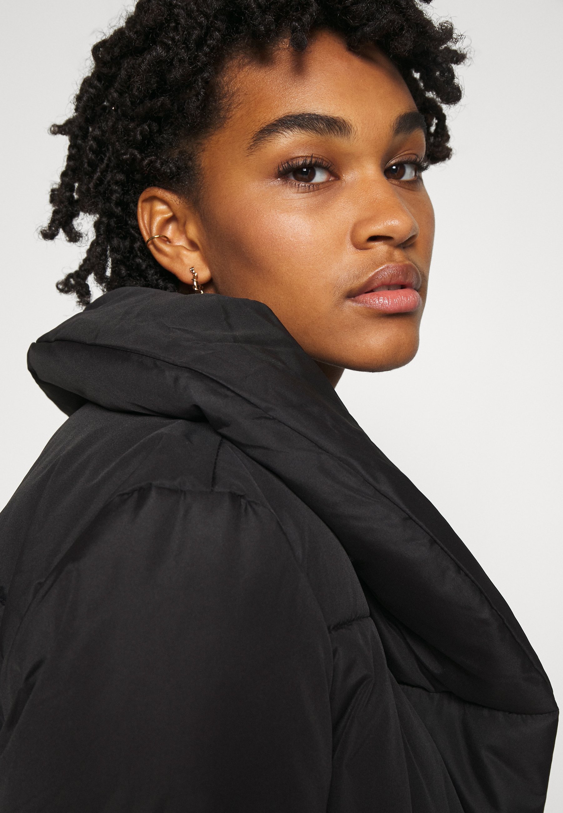 Vila VIOLANA PUFF LONG JACKET - Winter coat - black - Zalando.co.uk