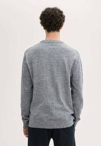 TOM TAILOR DENIM BASIC CREWNECK  - Džemperis - navy white mouline