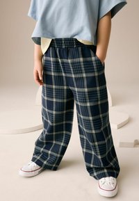 Next WIDE - Stoffhose - navy check