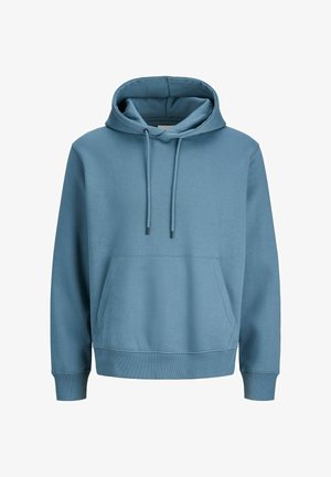 Sinine kapuutsiga sviiter, mis on valmistatud pehmest puuvillast. Omab känguru taskut, reguleeritavaid nööre ja soonikuid varrukate ning hemmi ääres.