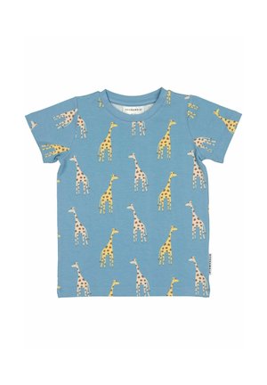 Geggamoja BAMBOO T-SHIRT UNISEX - T-shirts print - blue giraffe