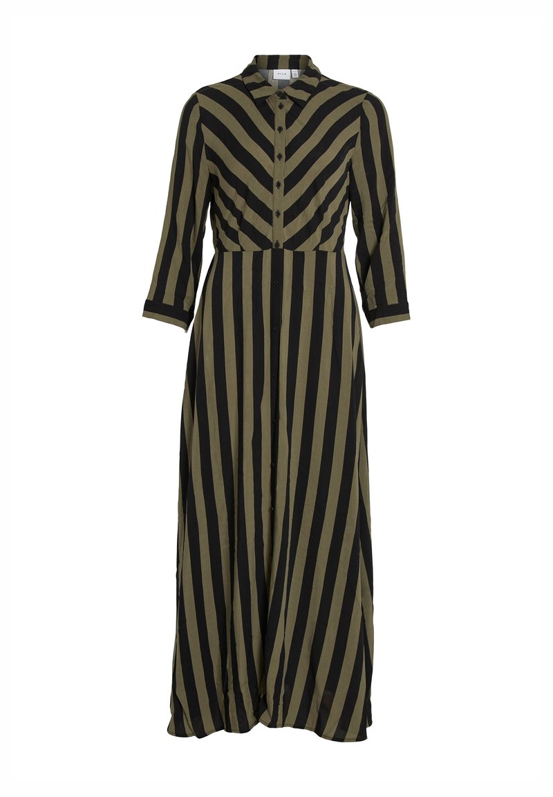 Vila Maxi-jurk olijfgroen gemêleerd