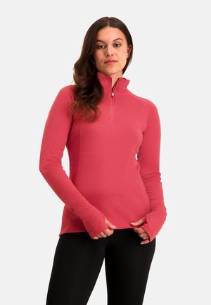 ROUGH ZIP-NECK LONGSLEEVE  - Longsleeve - tulip