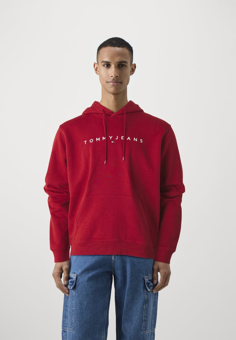 Tommy Jeans LINEAR LOGO - Felpa - magma red