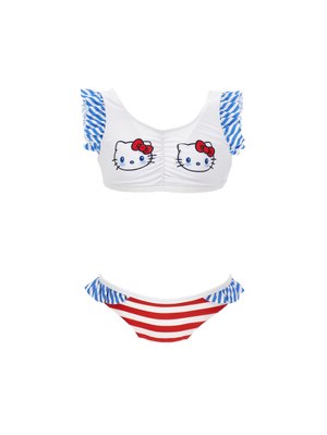 Monnalisa HELLO KITTY RIGHE - Bikini - rosso/bianco