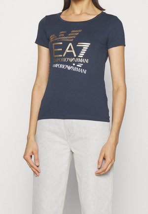 T-shirt print - dark blue