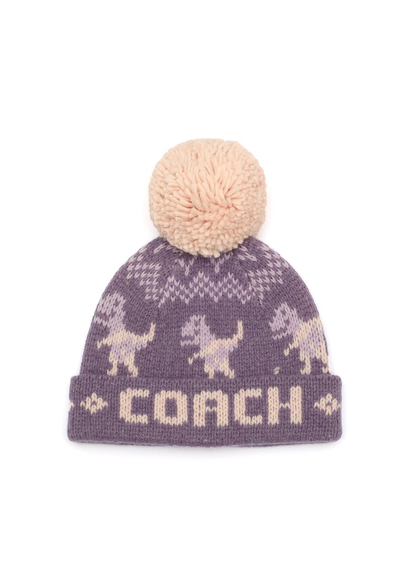 Coach Cream and Purple Beanie Coach Purple Hats for Women on Sale up to 90% Off: Poshmark main image 2