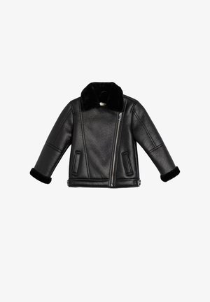 BIKER JACKET. - Leren jas - black