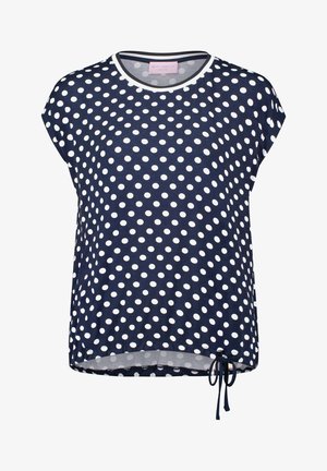 Betty Barclay, BETTY BARCLAY MIT TUNNELZUG PRINTSHIRT - T-shirt print - dunkelblau weiß