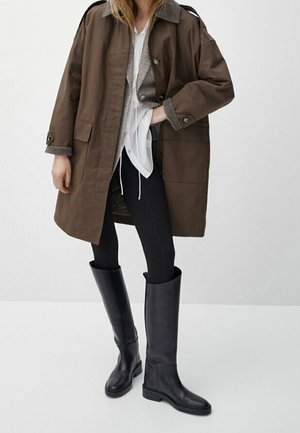 Klassischer Mantel - khaki